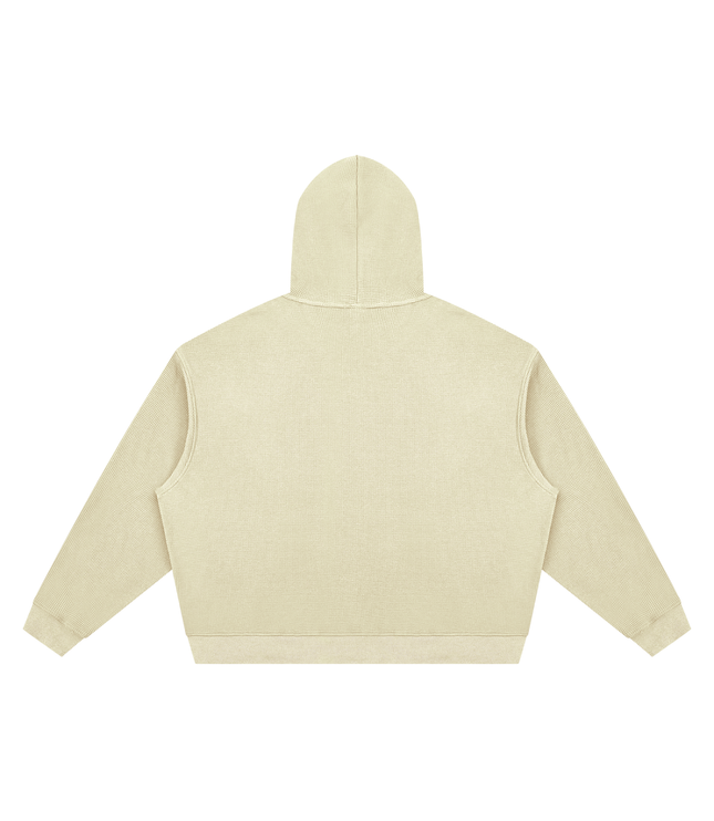 JUSTWATCH Waffle Boxy Hoodie