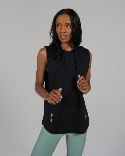 DETERMINED hooded sleeveless
