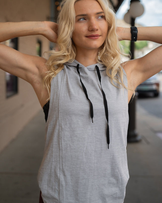 DETERMINED hooded sleeveless