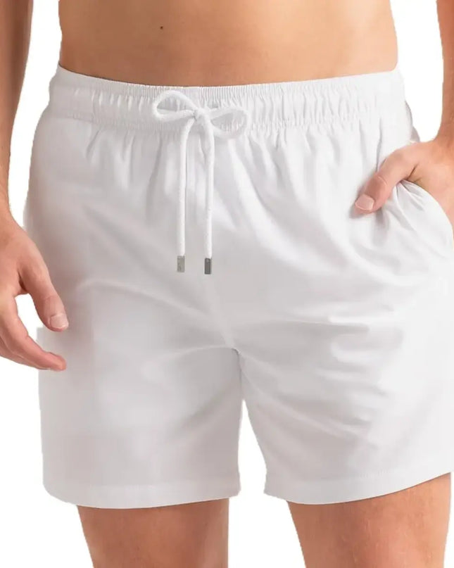 Men’s Premium Compression-Lined Hybrid Shorts – Arctic White