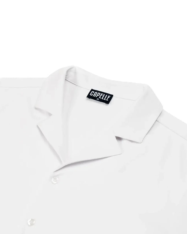 Men’s Short Sleeve Tailored Fit Button-Down Shirt – Arctic White