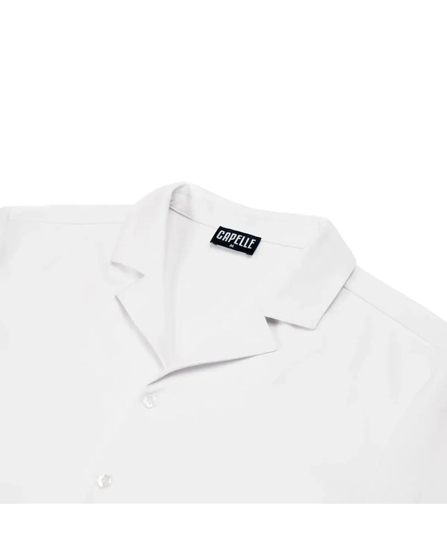 Men’s Short Sleeve Tailored Fit Button-Down Shirt – Arctic White