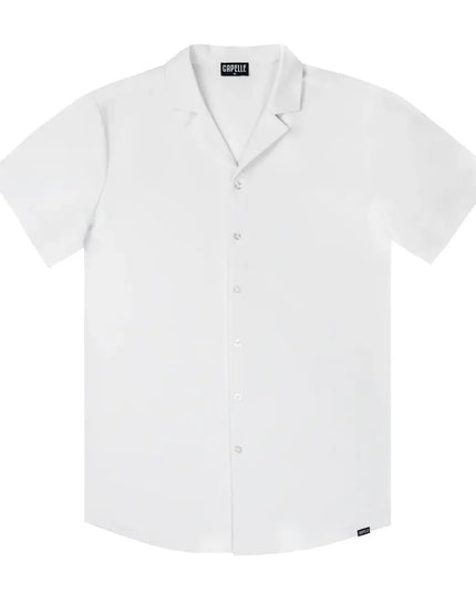 Men’s Short Sleeve Tailored Fit Button-Down Shirt – Arctic White