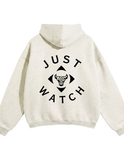 JUSTWATCH x Bull Oversized Hoodie – Identity