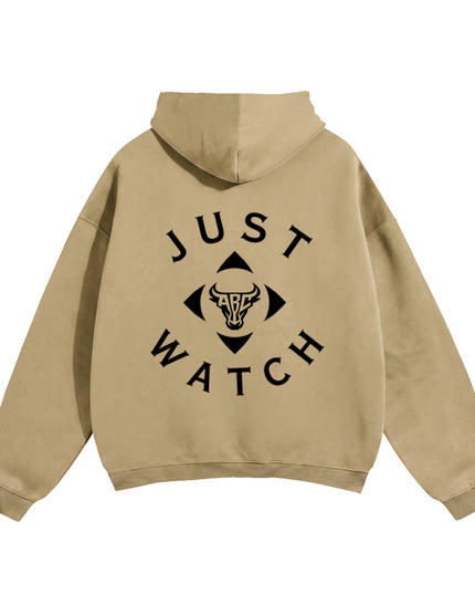 JUSTWATCH x Bull Oversized Hoodie – Identity