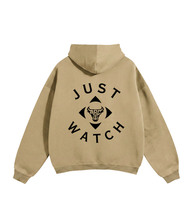 JUSTWATCH x Bull Oversized Hoodie – Identity