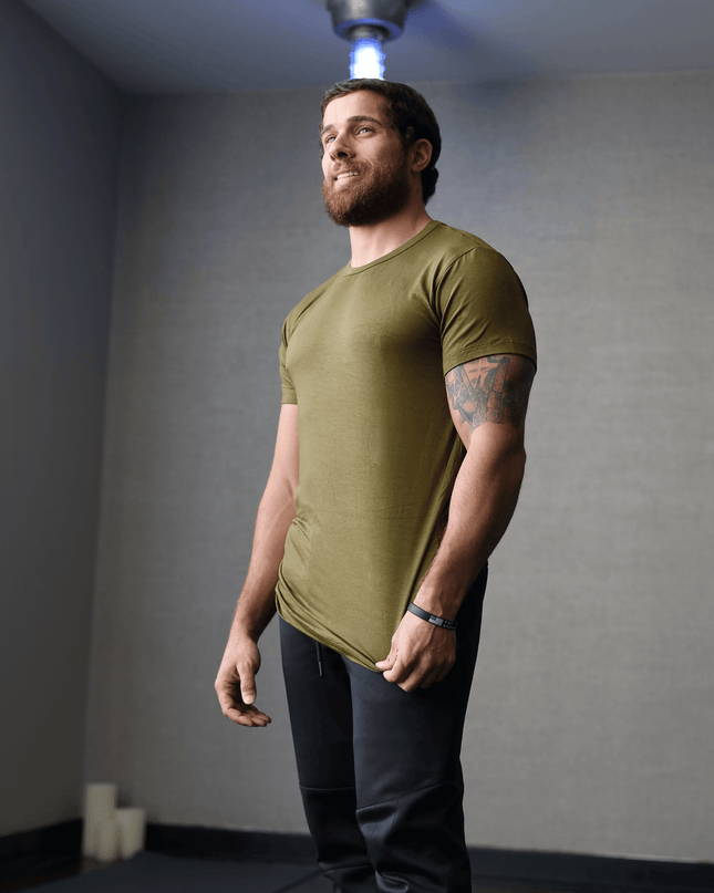 Bamboo Aerotech T-Shirt - Olive Green