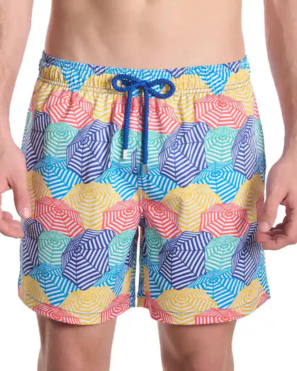 Men’s Premium Compression-Lined Hybrid Shorts – Bayside Shade-Splash