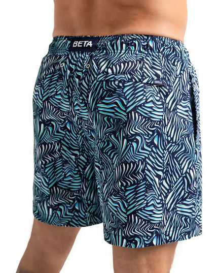 Men’s Premium Compression-Lined Hybrid Shorts – Beta Blue