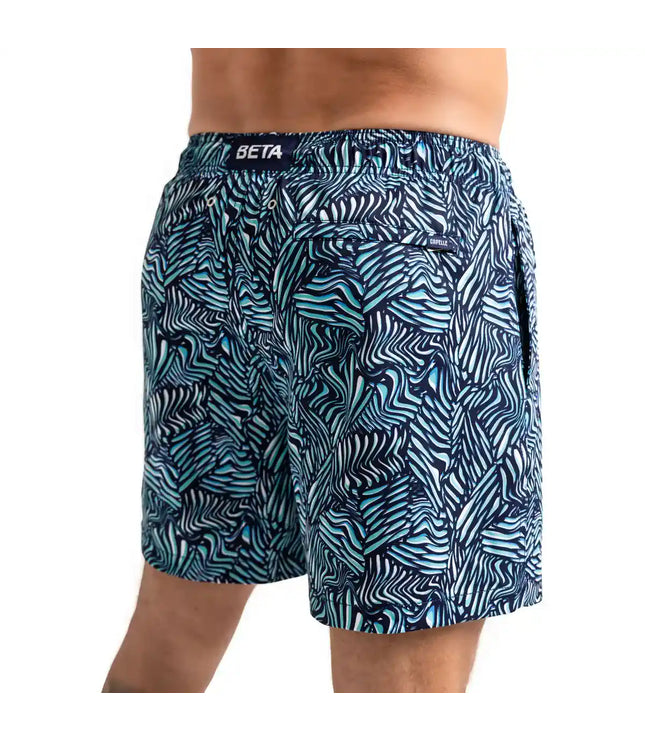 Men’s Premium Compression-Lined Hybrid Shorts – Beta Blue