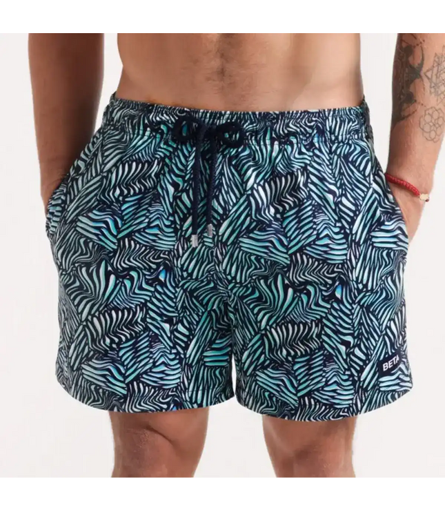 Men’s Premium Compression-Lined Hybrid Shorts – Beta Blue