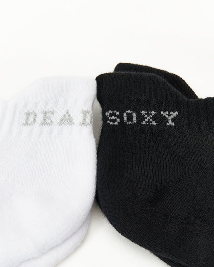 Black and White Ankle Socks 2-Pack