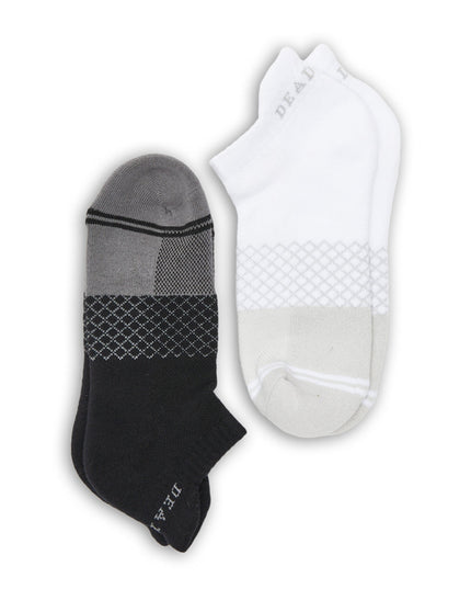 Black and White Ankle Socks 2-Pack