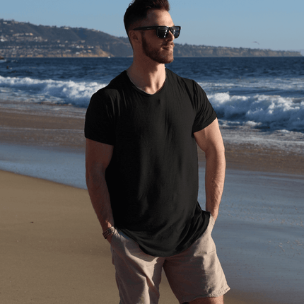 Bamboo Swift Curve-Hem Tee - Black