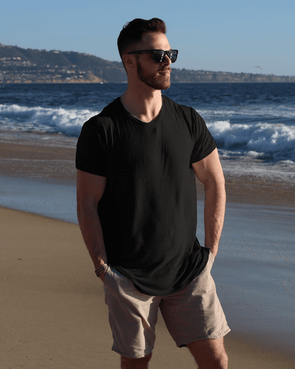 Bamboo Swift Curve-Hem T-Shirt - Heather Grey
