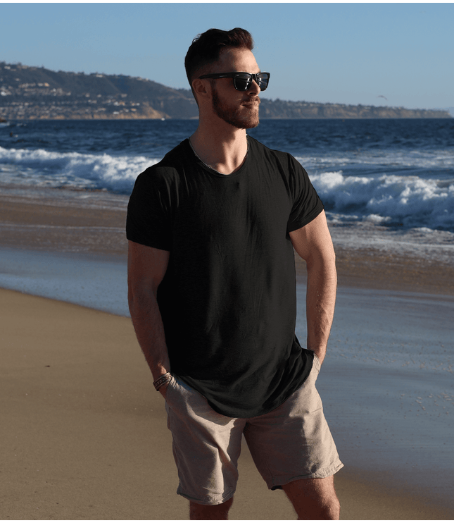 Bamboo Swift Curve-Hem T-Shirt - Heather Grey
