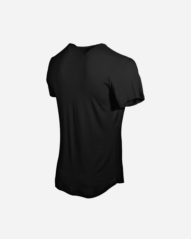 Bamboo Swift Curve-Hem Tee - Black