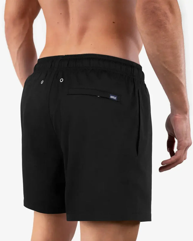 Men’s Premium Compression-Lined Hybrid Shorts – Black Onyx