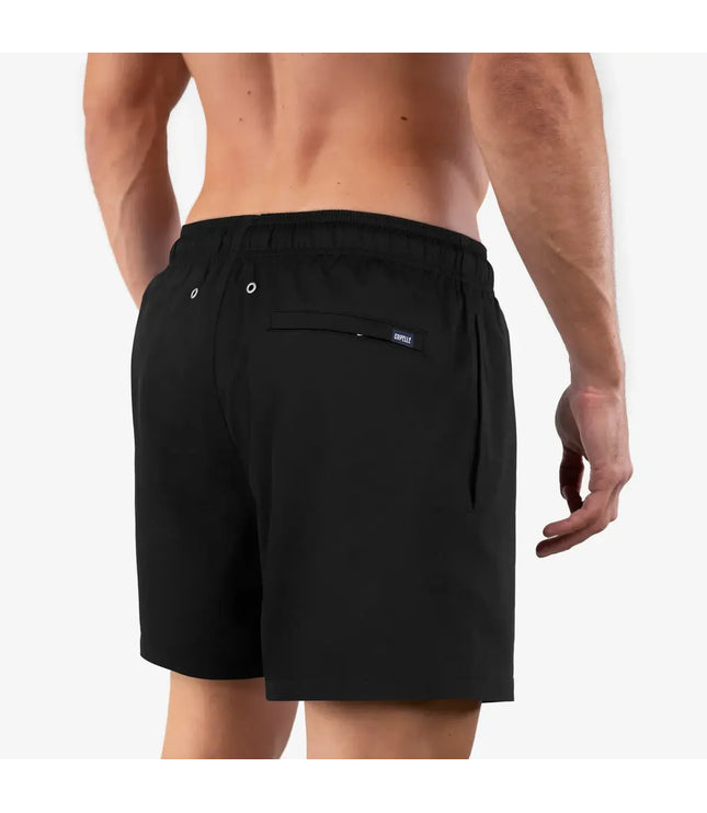 Men’s Premium Compression-Lined Hybrid Shorts – Black Onyx