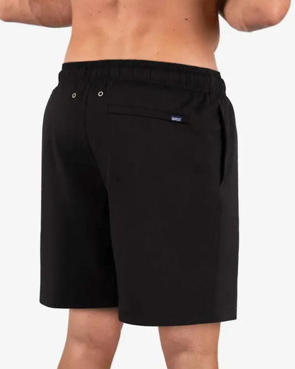 Men’s Premium Compression-Lined Hybrid Shorts – Black Onyx