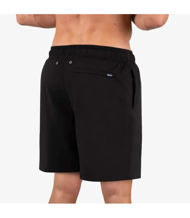 Men’s Premium Compression-Lined Hybrid Shorts – Black Onyx