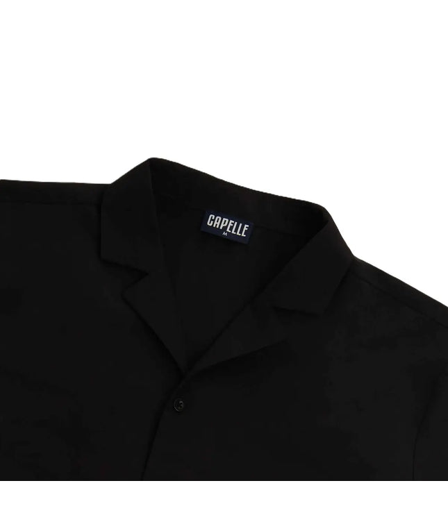 Men’s Short Sleeve Tailored Fit Button-Down Shirt – Black Onyx