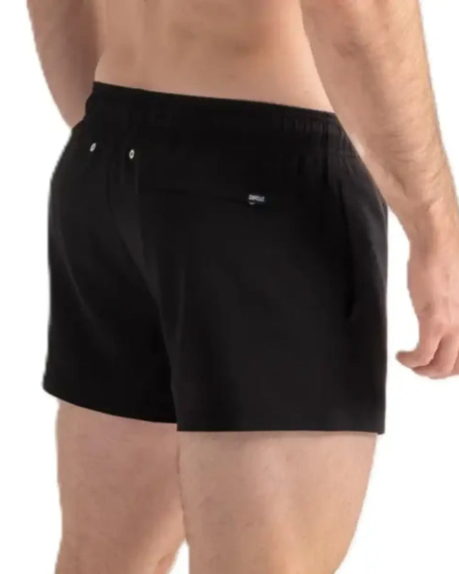 Men’s Premium Compression-Lined Hybrid Shorts – Black Onyx