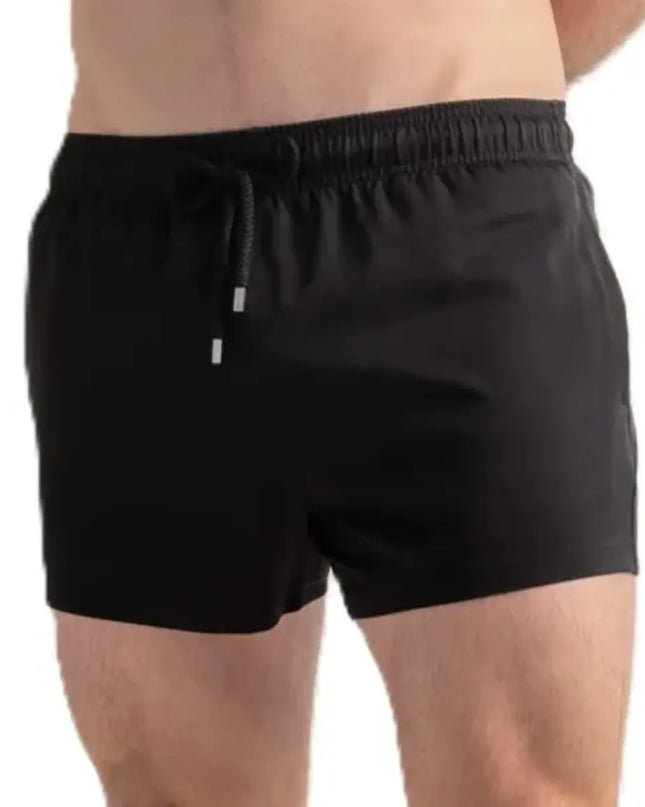 Men’s Premium Compression-Lined Hybrid Shorts – Black Onyx