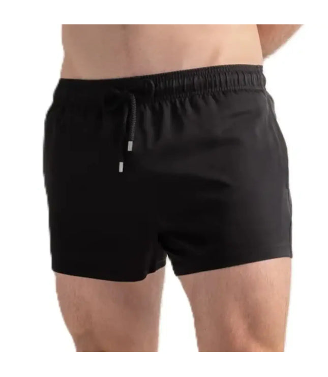 Men’s Premium Compression-Lined Hybrid Shorts – Black Onyx