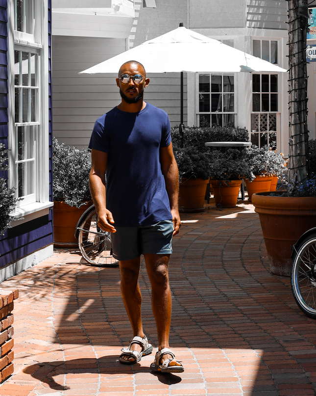 Bamboo Aerotech T-Shirt - Navy Blue