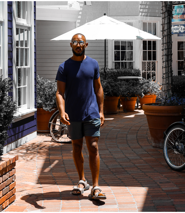 Bamboo Aerotech T-Shirt - Navy Blue