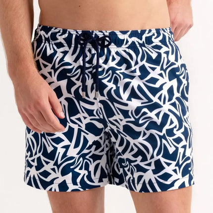 Men’s Premium Compression-Lined Hybrid Shorts – Blue Freedom