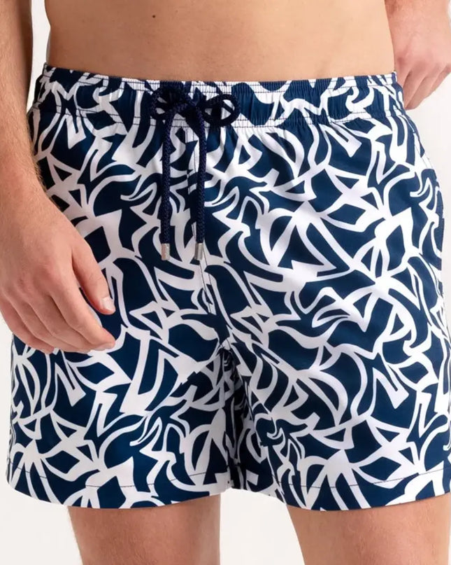 Men’s Premium Compression-Lined Hybrid Shorts – Blue Freedom