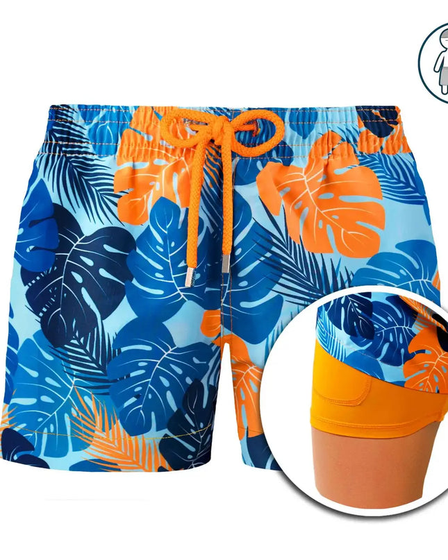 Boys Hybrid Swim & Play Shorts – Blue Jungle