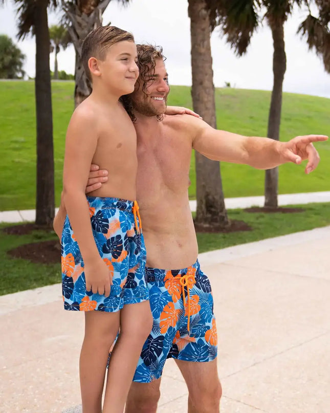 Boys Hybrid Swim & Play Shorts – Blue Jungle