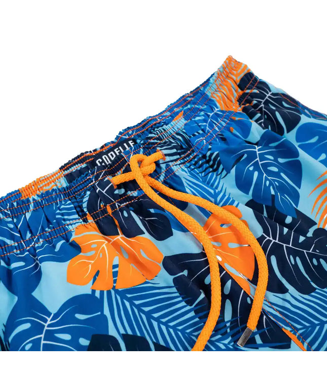 Men’s Premium Compression-Lined Hybrid Shorts – Blue Jungle