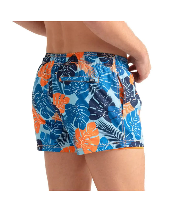 Men’s Premium Compression-Lined Hybrid Shorts – Blue Jungle