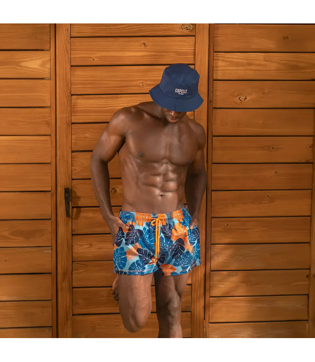 Men’s Premium Compression-Lined Hybrid Shorts – Blue Jungle