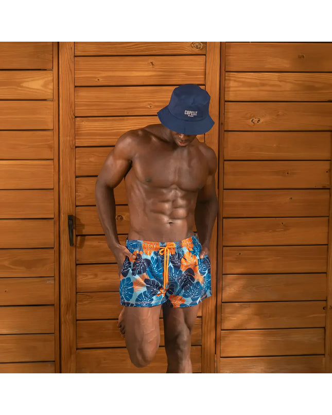 Men’s Premium Compression-Lined Hybrid Shorts – Blue Jungle
