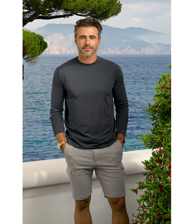 Buki Cinqo Long Sleeve Tech Tee - Blue Night