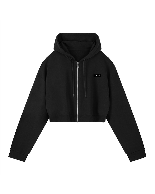 JUSTWATCH PACE Boxy Crop Zip Hoodie