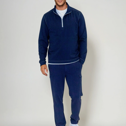 Buki Cinqo Travel Half Zip 2-Pack - Navy/White