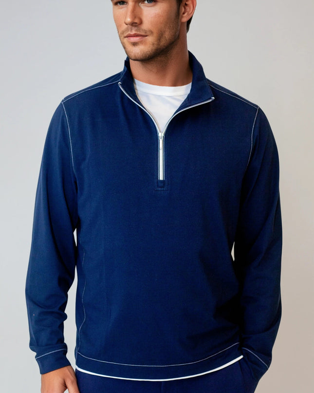 Buki Cinqo Travel Half Zip 2-Pack - Navy/White