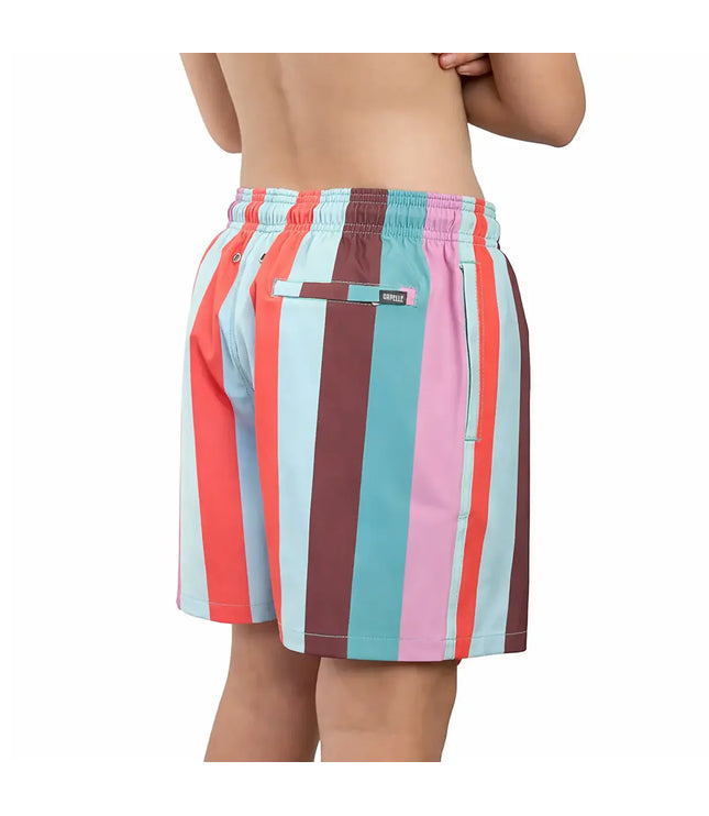 Boys Hybrid Swim & Play Shorts – Coastal Cabana - Zest