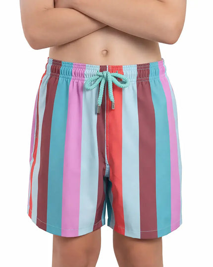 Boys Hybrid Swim & Play Shorts – Coastal Cabana - Zest