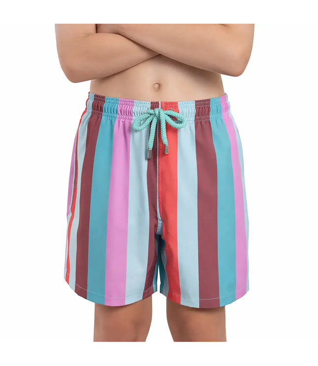 Boys Hybrid Swim & Play Shorts – Coastal Cabana - Zest