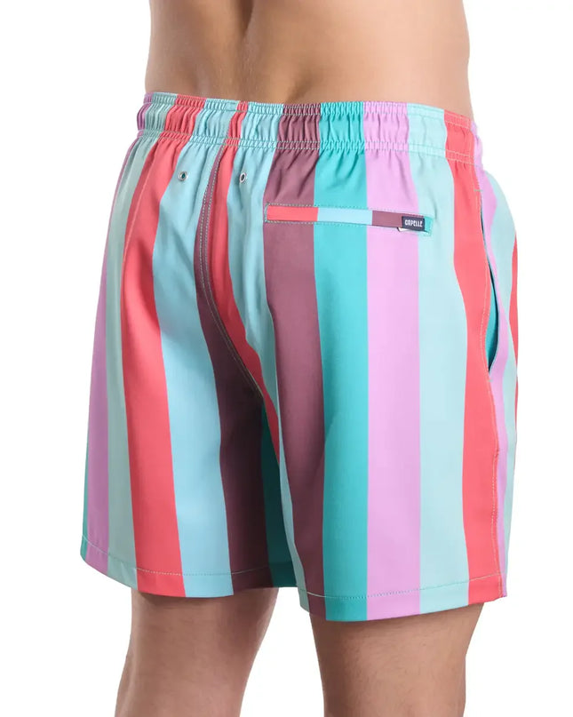 Men’s Premium Compression-Lined Hybrid Shorts – Coastal Cabana - Zest