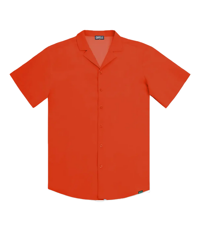 Men’s Short Sleeve Tailored Fit Button-Down Shirt – Coral
