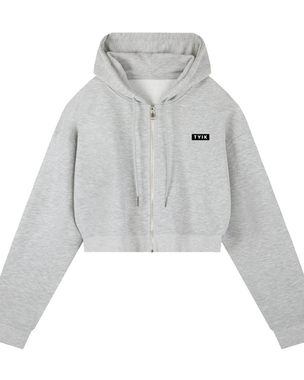 JUSTWATCH PACE Boxy Crop Zip Hoodie