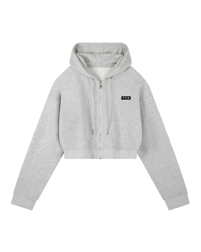 JUSTWATCH PACE Boxy Crop Zip Hoodie